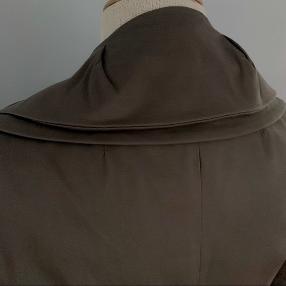 LOFT peplum blazer w/ portrait collar taupe jacket - Picture 12 of 16